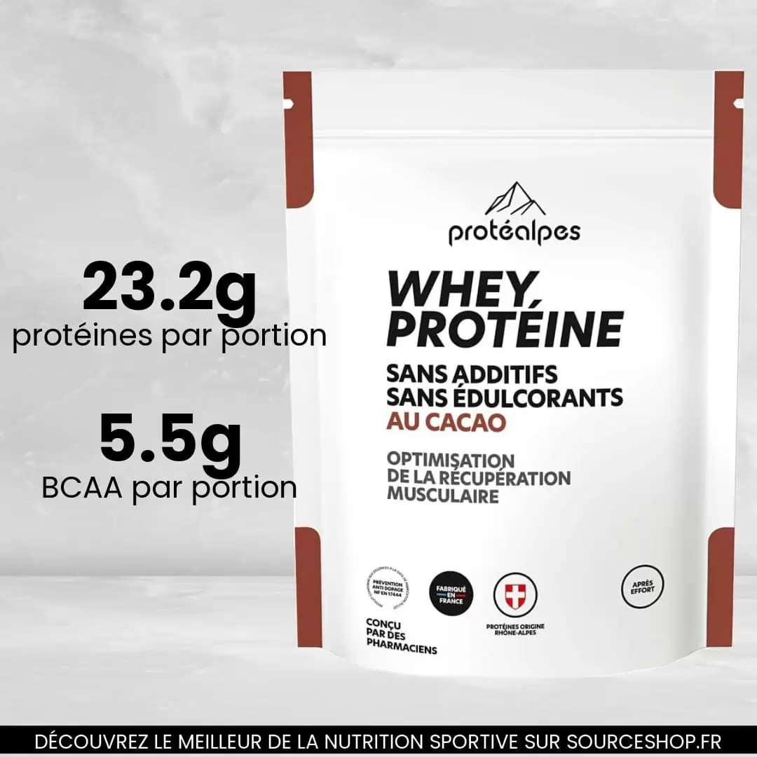 Whey Protéine Cacao - 750g - Protéalpes