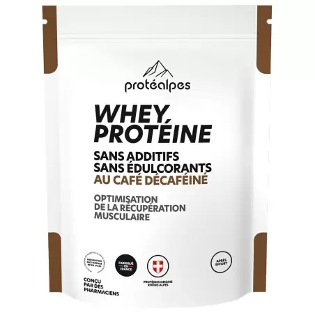 Whey Protéine Café Décaféiné - 750g - Protéalpes