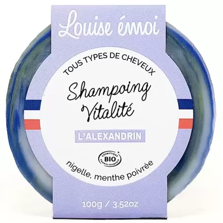Shampooing solide BIO "L'Alexandrin" à la nigelle tout type de cheveux - Louise émoi