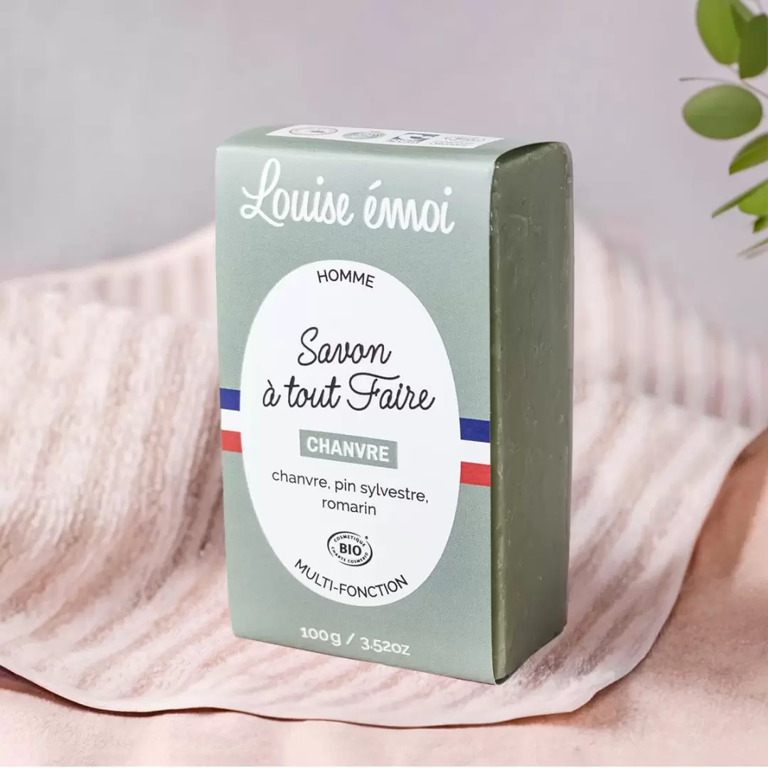 Savon / Shampoing au Chanvre Bio - 100g - Louise émoi