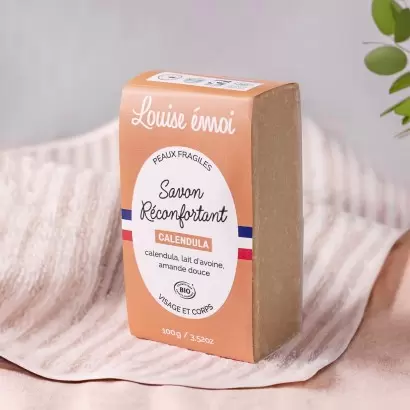Savon solide Calendula et Lait d'avoine Bio - 100g - Louise émoi
