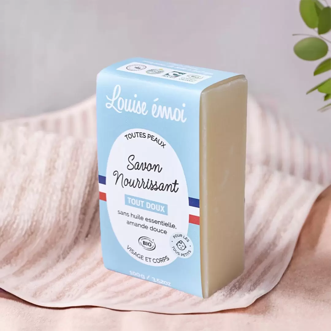 Savon Neutre bébés & enfants Bio - Tout doux - 100g - Louise Émoi
