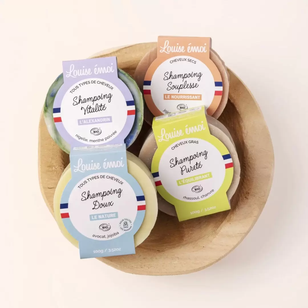 Shampoing solide BIO cheveux gras - L'équilibrant - Louise émoi