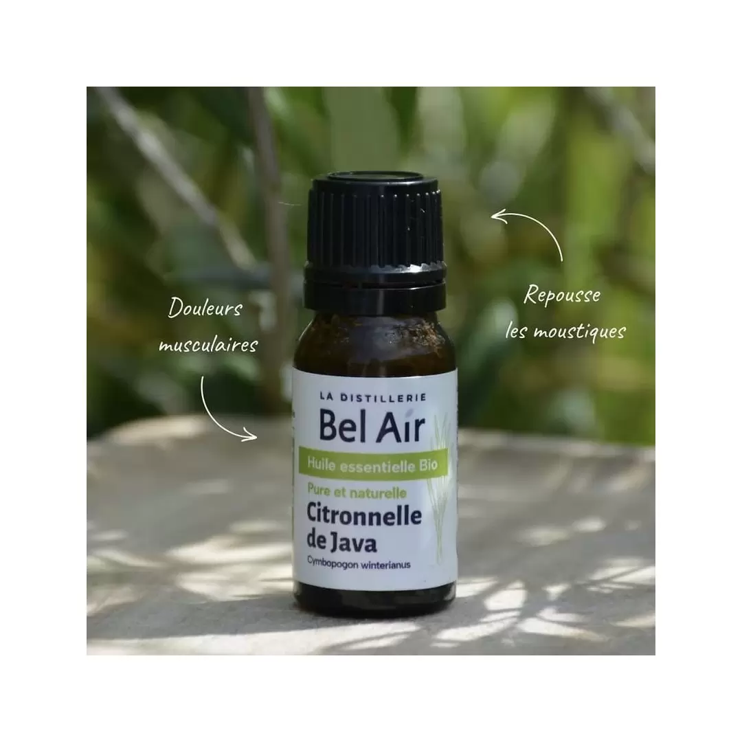 Huile essentielle de Citronnelle de Java BIO - 10ml - Distillerie Bel Air