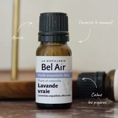 Huile essentielle de Lavande Vraie BIO - 10ml - La Distillerie Bel Air