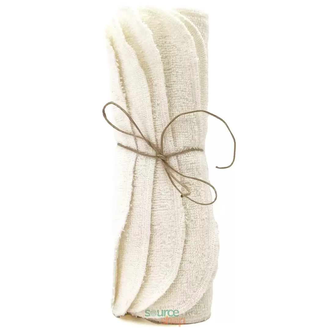 Lot de 5 lavettes BIO lavable & réutilisable - Artisanal & Français