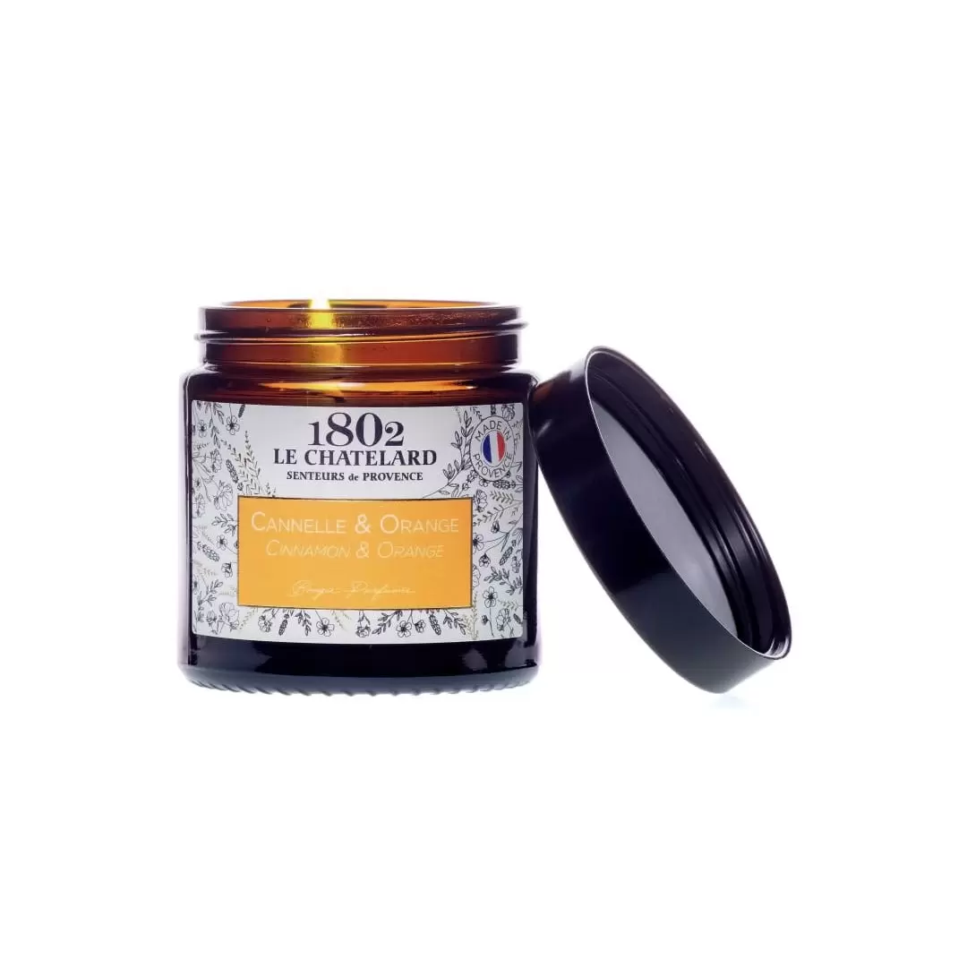 Bougie parfumée Cannelle Orange - 80g - Le Chatelard 1802