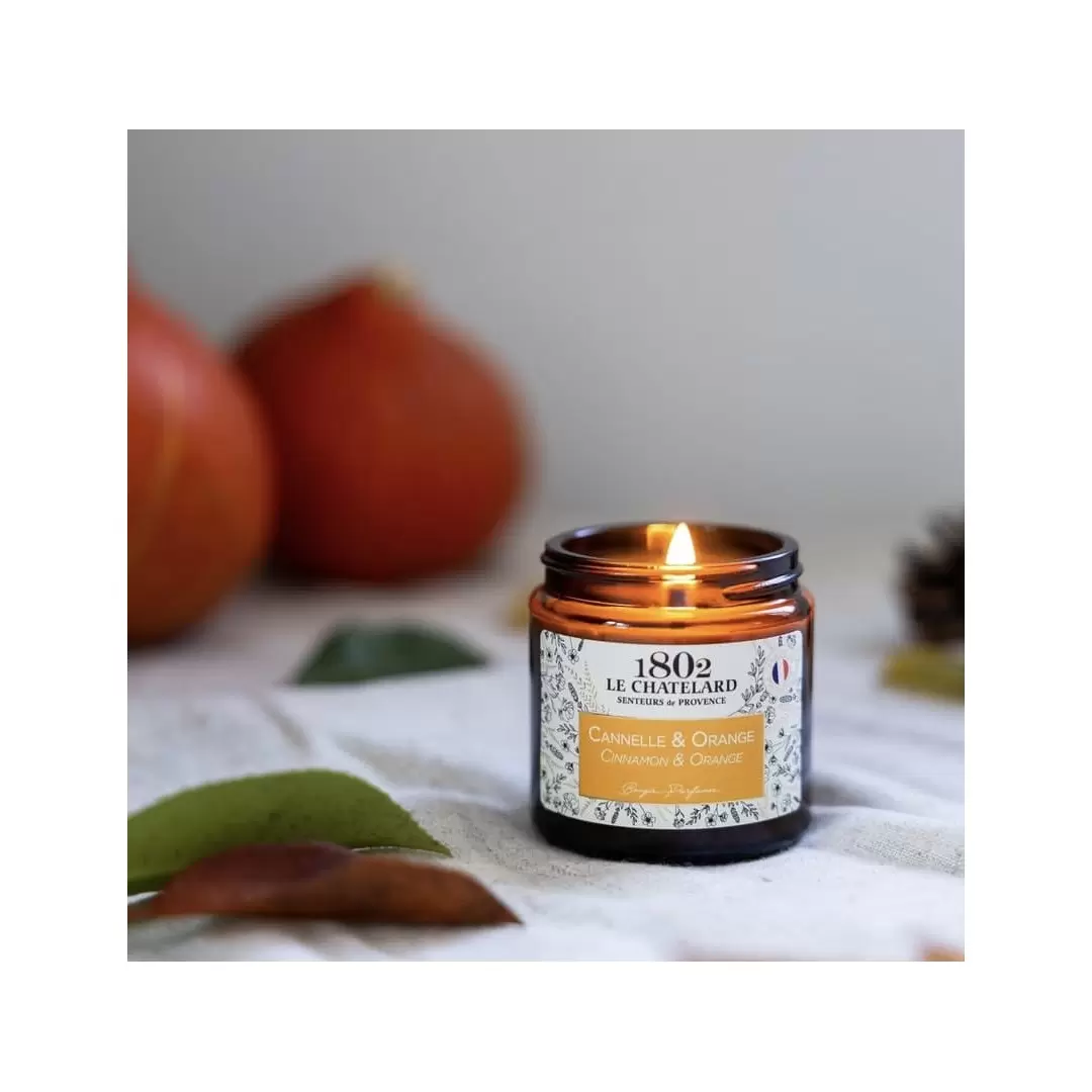 Bougie parfumée Cannelle Orange - 80g - Le Chatelard 1802