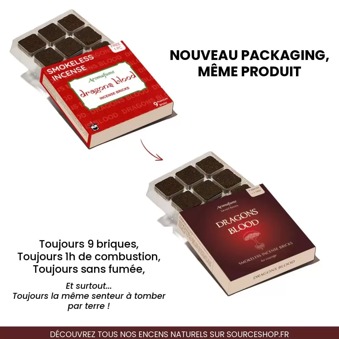 Briques d'encens Sang Dragon sans fumée - Aromafume
