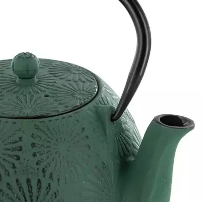 Théière Hanami en fonte vert émeraude 1.2L – Aromandise