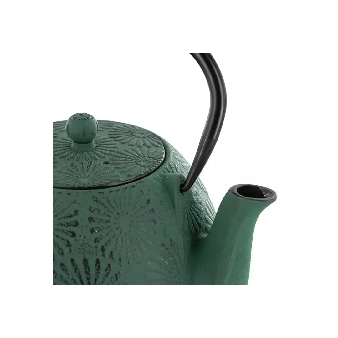 Théière Hanami en fonte vert émeraude 1.2L – Aromandise