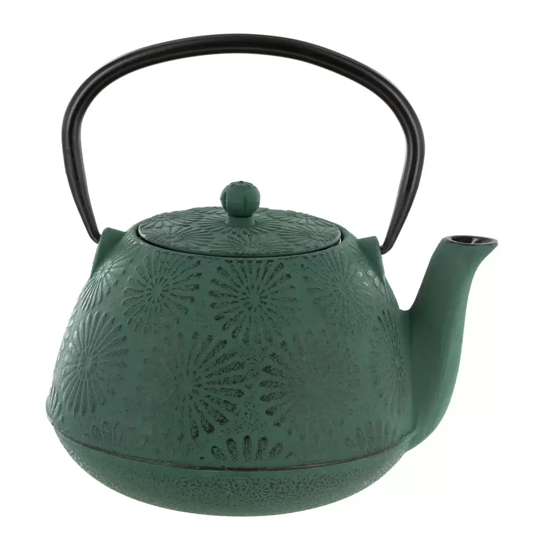 Théière Hanami en fonte vert émeraude 1.2L – Aromandise