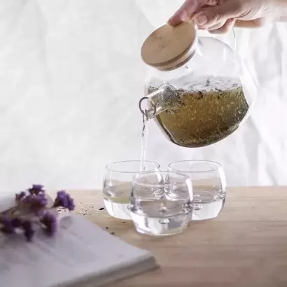 Théière Muse en verre & bambou 1 L – Aromandise