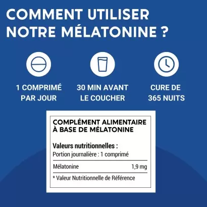 Comprimés Mélatonine 1,9 mg – Laboratoires Enova
