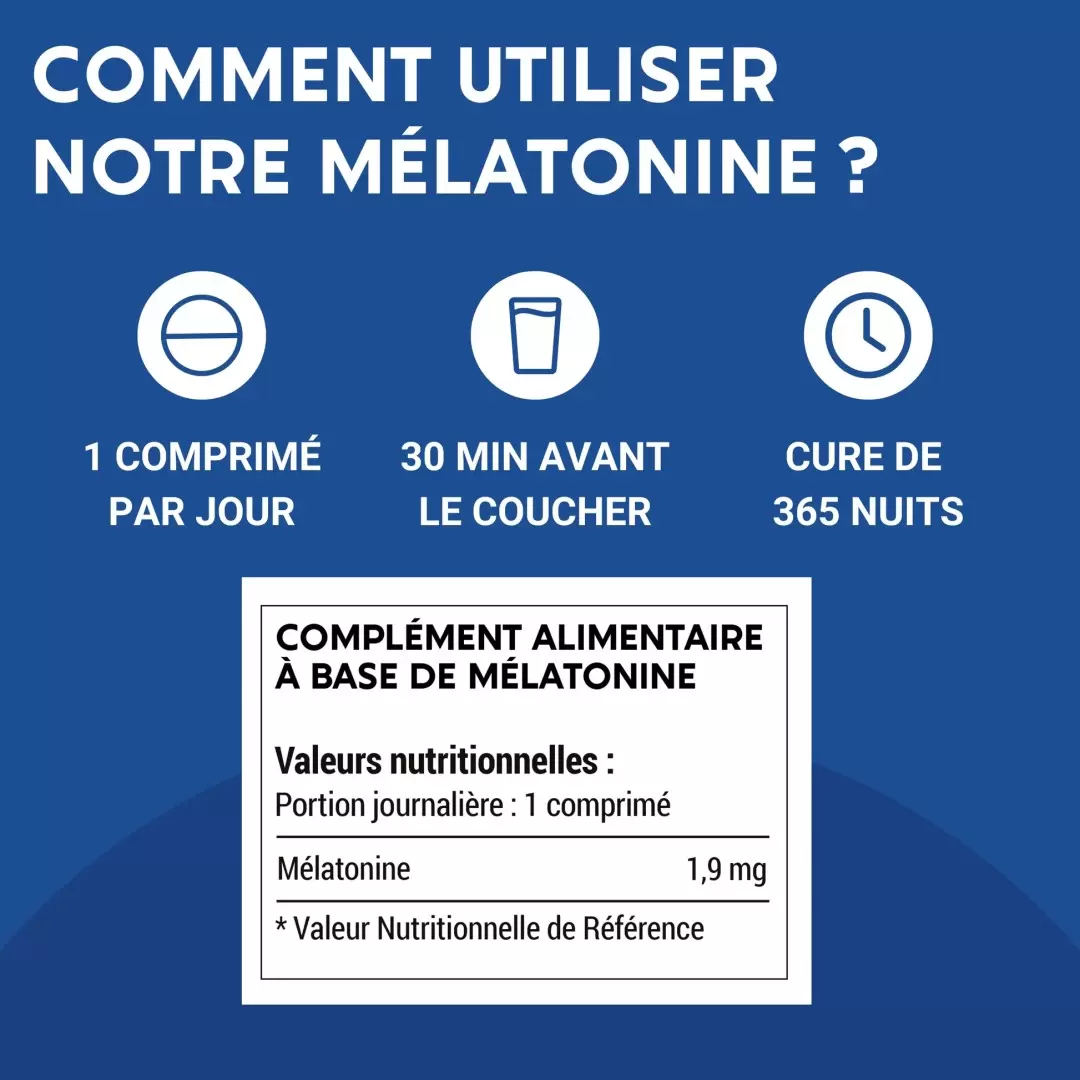 Comprimés Mélatonine 1,9 mg – Laboratoires Enova