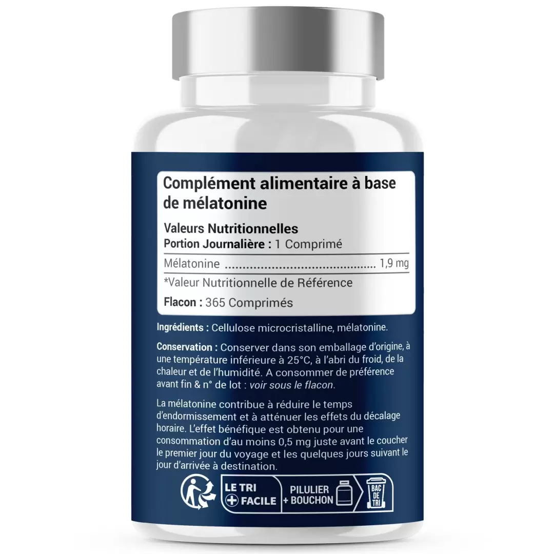 Comprimés Mélatonine 1,9 mg – Laboratoires Enova