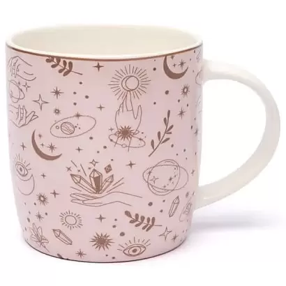 Mug à infusion Mystique Rose en porcelaine fine + filtre inox