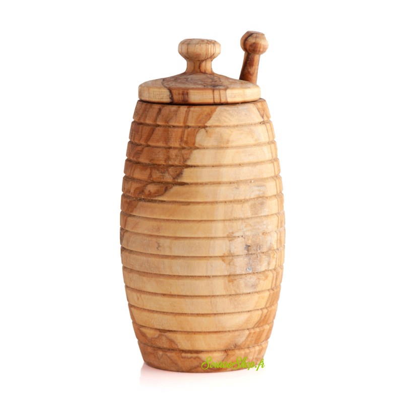 Pot de miel de mariage avec cuillère en bois - Beely