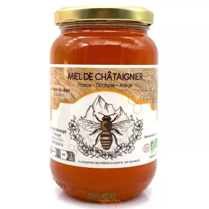 Miel de Châtaigner BIO des Pyrénées - Ferme de Charmagat
