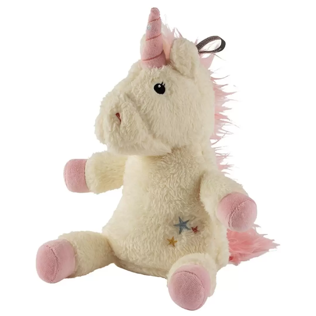 Peluche Bouillotte Sèche Licorne en Noyaux de Cerises - Fabrication allemande