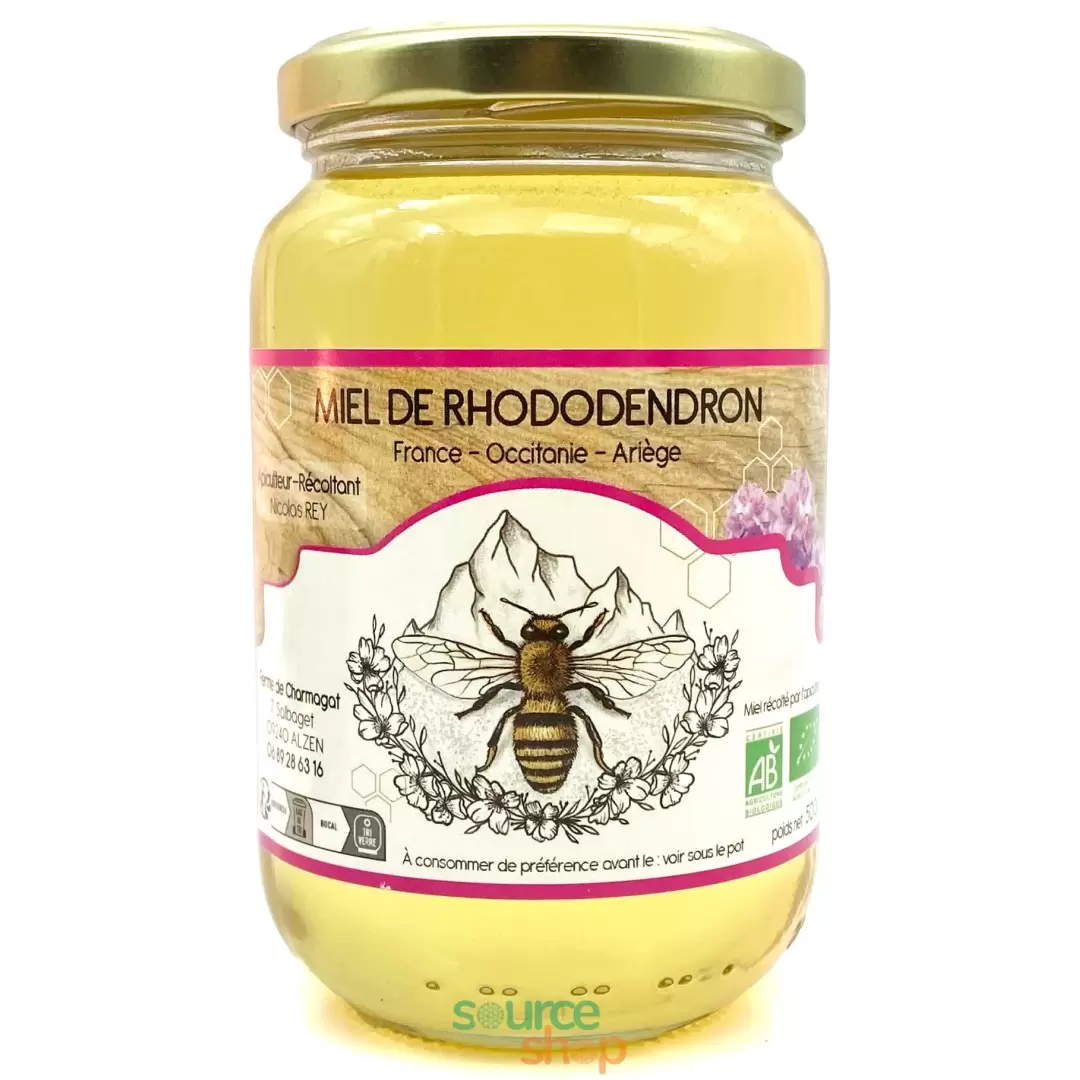Miel de Rhododendron Bio des Pyrénées - Ferme de Charmagat