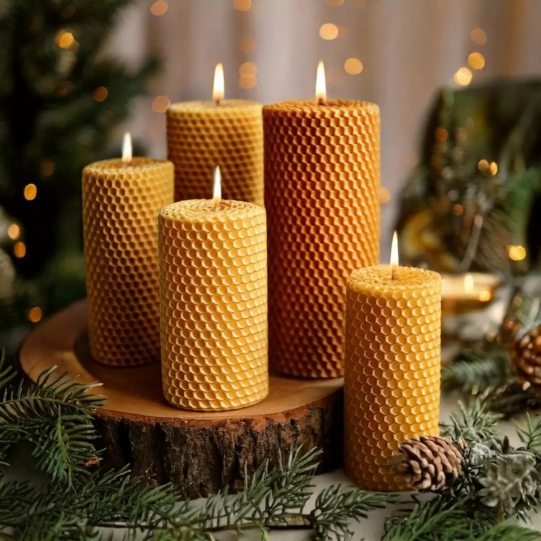 Coffret bougies en cire d’abeille | Cadeau artisanal Made in Jura