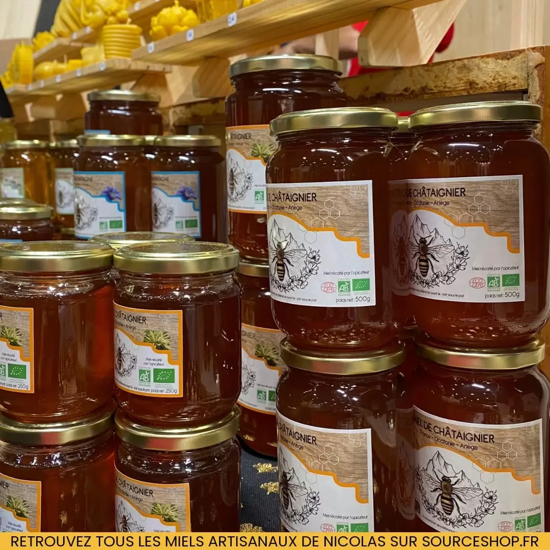 Miel de Châtaigner BIO des Pyrénées - Ferme de Charmagat