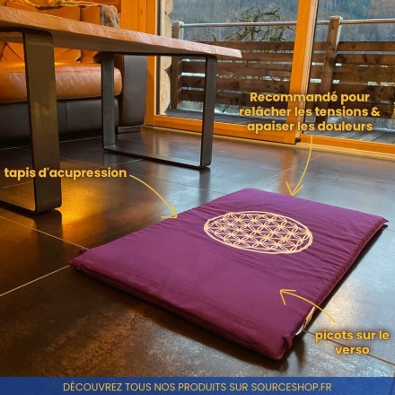 Tapis acupression Fleur de Vie
