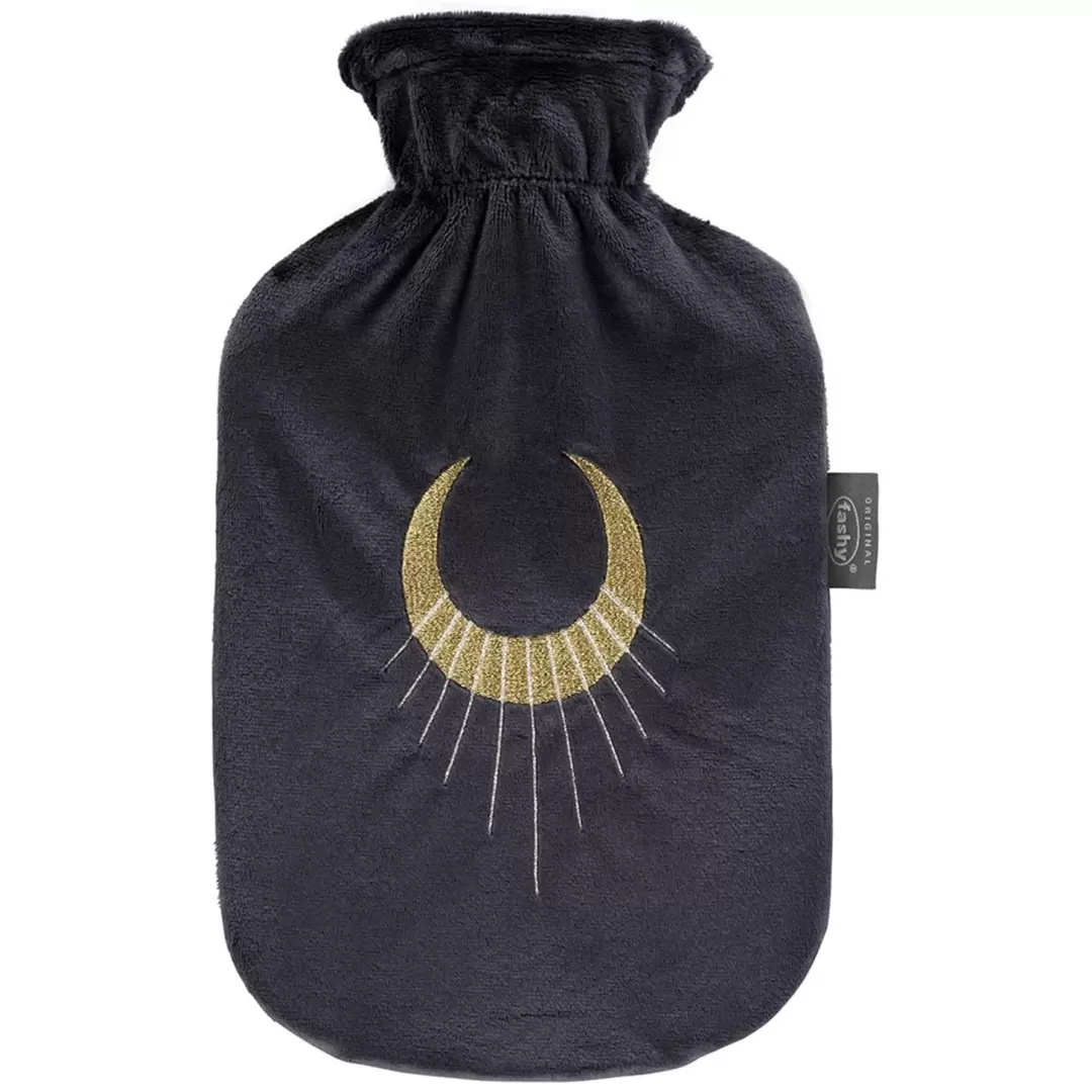 Bouillotte à eau Polaire anthracite Lune 2L – Fabrication Allemande