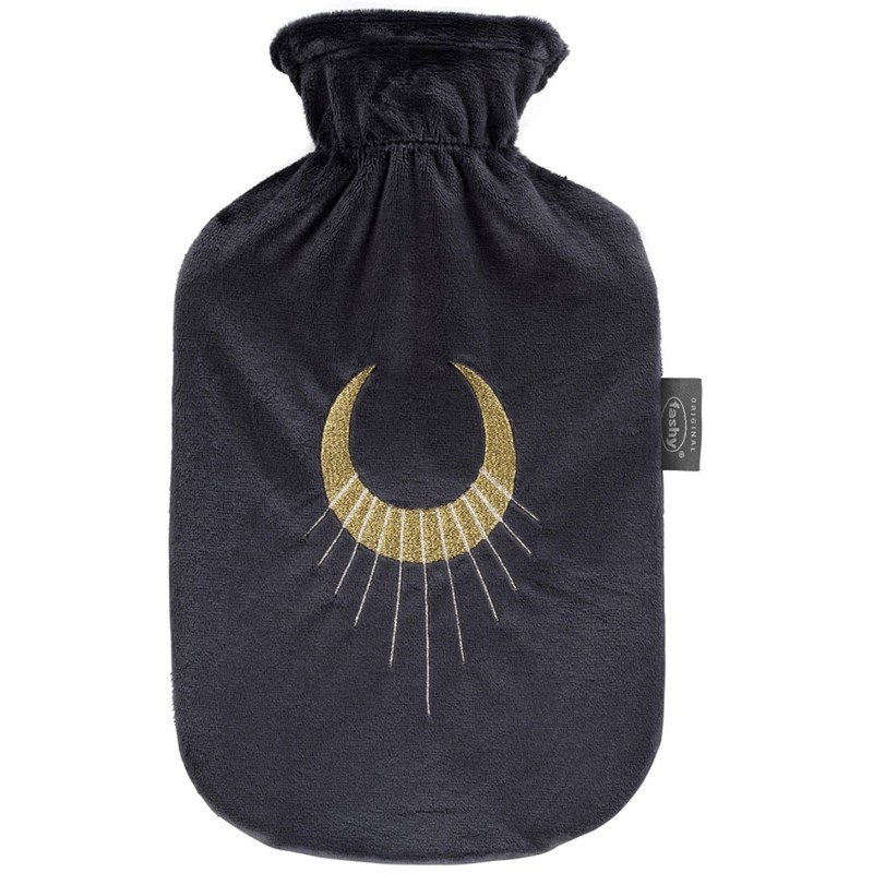 Bouillotte à eau Polaire anthracite Lune 2L – Fabrication Allemande