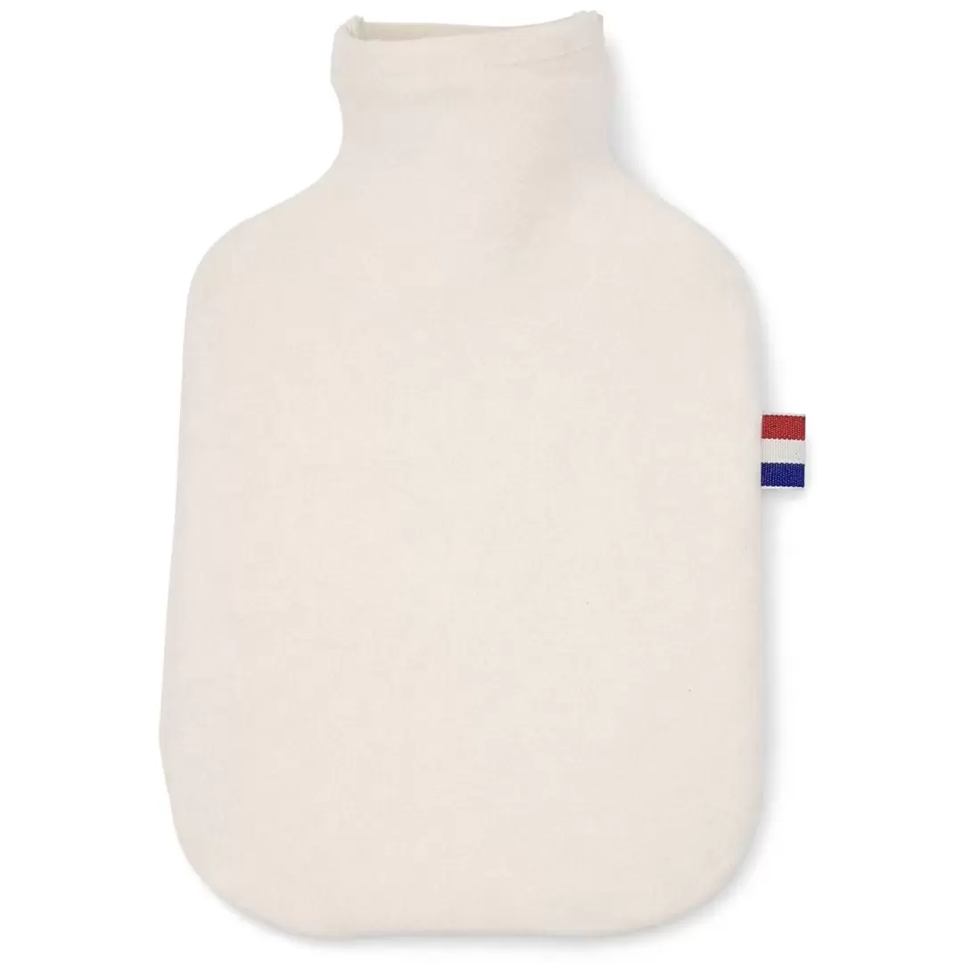 Housse de bouillotte à eau en coton bio écru – Fabrication française