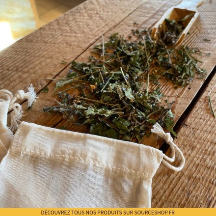 Lot de 5 sachets à thé réutilisables en coton BIO en vrac