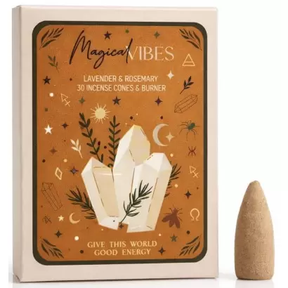 Cônes d'Encens Lavande & Romarin + 1 porte-encens - Magical Vibes - Song of India