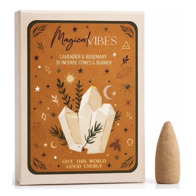 Cônes d'Encens Lavande & Romarin + 1 porte-encens - Magical Vibes - Song of India