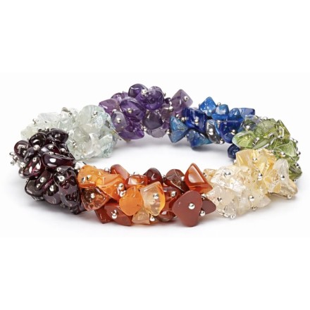 Bracelet baroque pierres 7 Chakras - Qualité AA