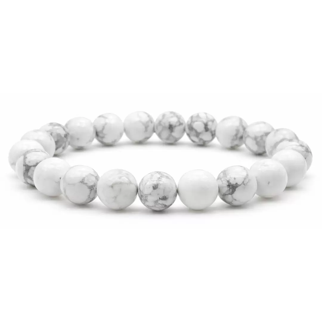 Bracelet Howlite blanche - Qualité A