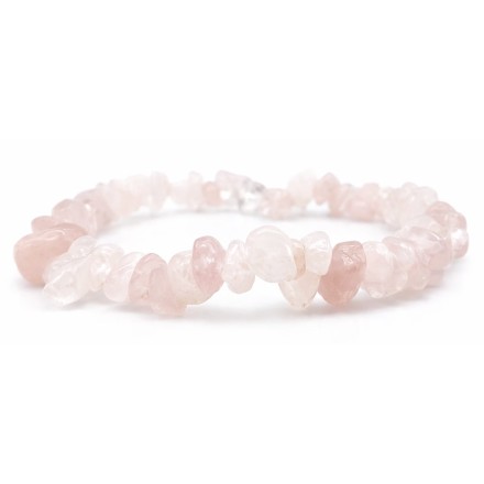 Bracelet baroque chips Quartz Rose - Qualité A