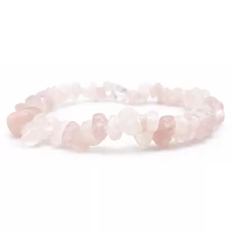 Bracelet baroque chips Quartz Rose - Qualité A