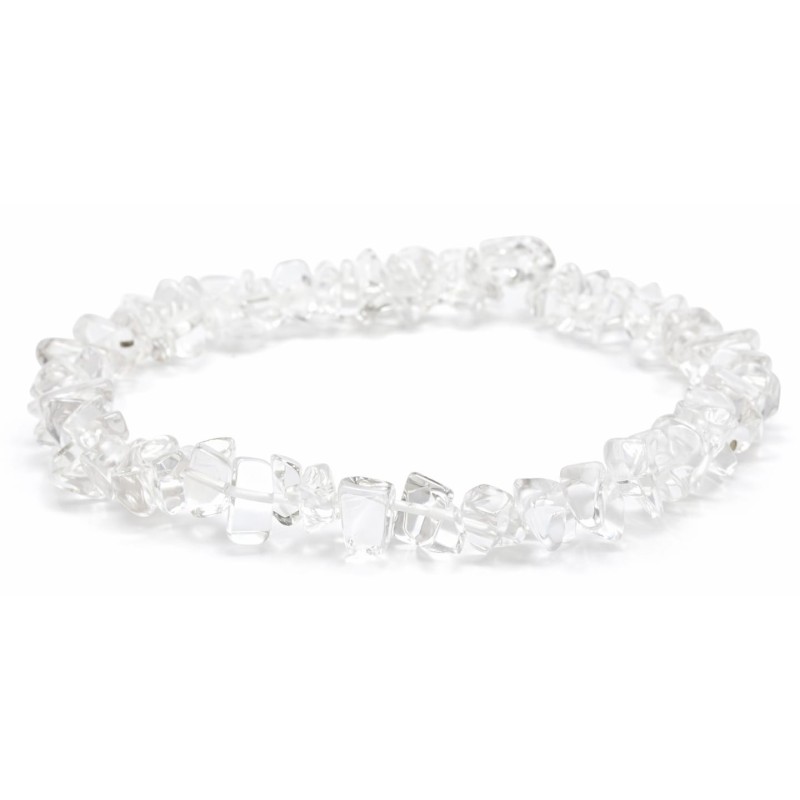 Bracelet chips Cristal de roche baroque - Qualité A