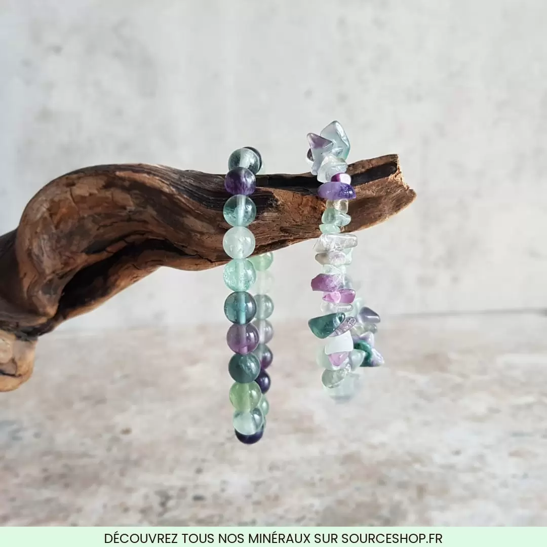 Bracelet chips Fluorite - Qualité A