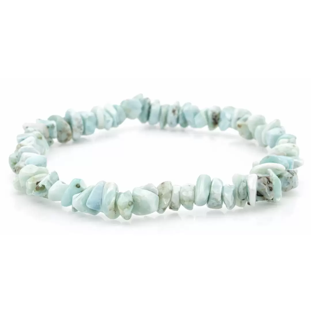 Bracelet chips Larimar - Baroque - Qualité A