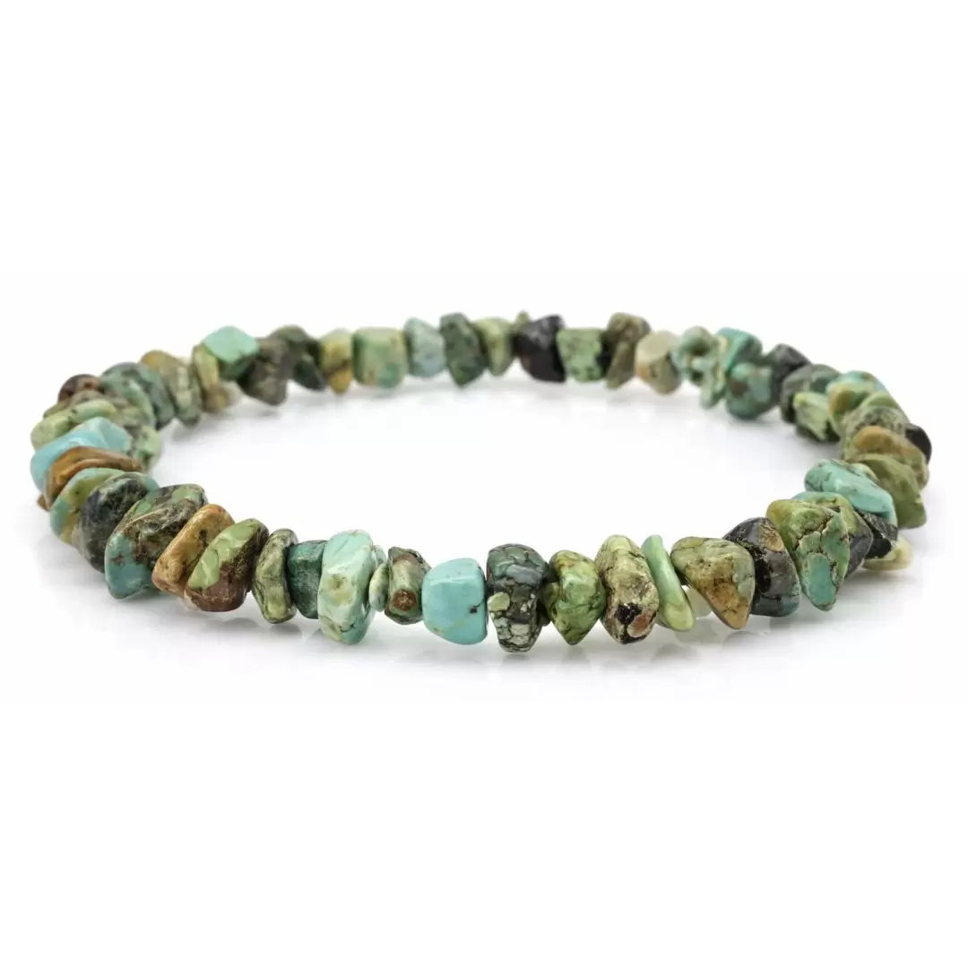 Bracelet chips Turquoise Africaine - Qualité AAA Extra