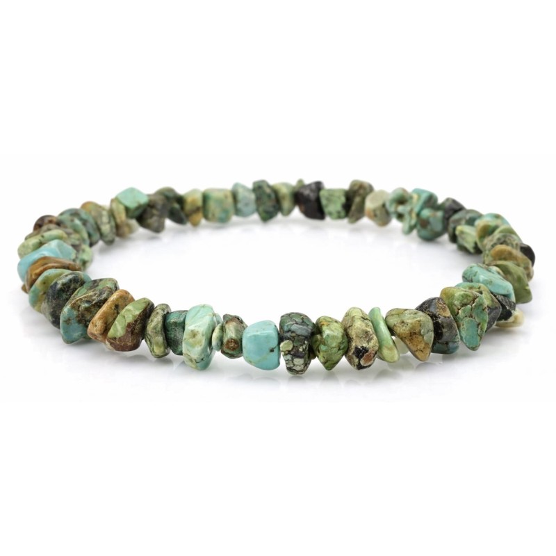 Bracelet chips Turquoise Africaine - Qualité AAA Extra