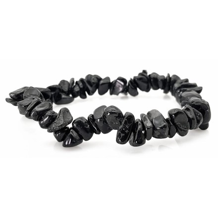 Bracelet chips Tourmaline noire - Qualité AAA Extra