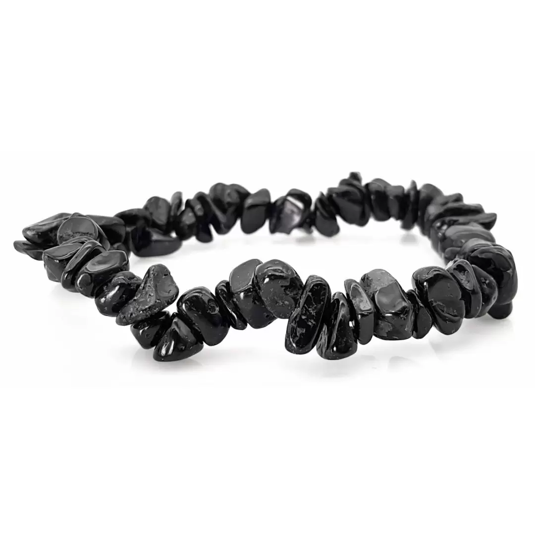 Bracelet chips Tourmaline noire - Qualité AAA Extra