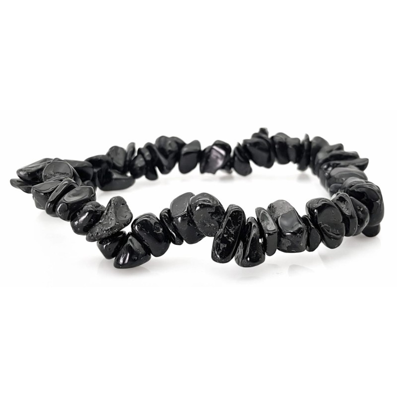 Bracelet chips Tourmaline noire - Qualité AAA Extra