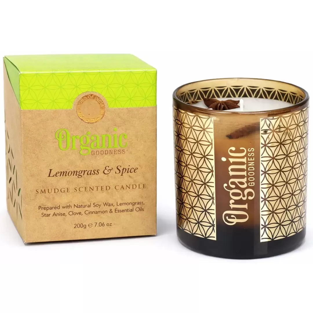 Bougie ayurvédique Citronnelle & Épices - végétale - Organic Goodness