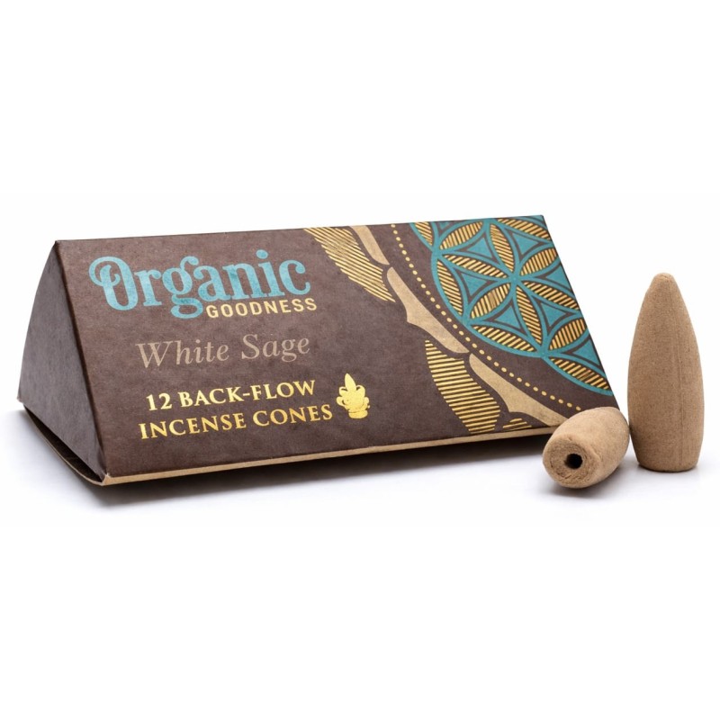 Cônes d'encens à refoulement Sauge (backflow) - Organic Goodness
