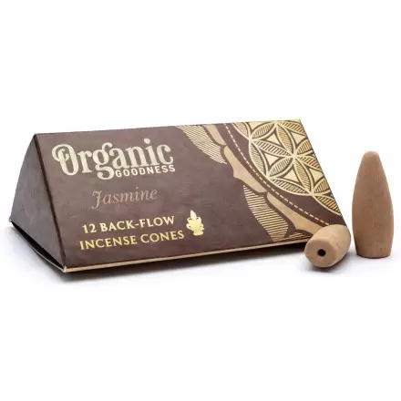 Cônes d'encens à refoulement Jasmin - Backflow - Organic Goodness
