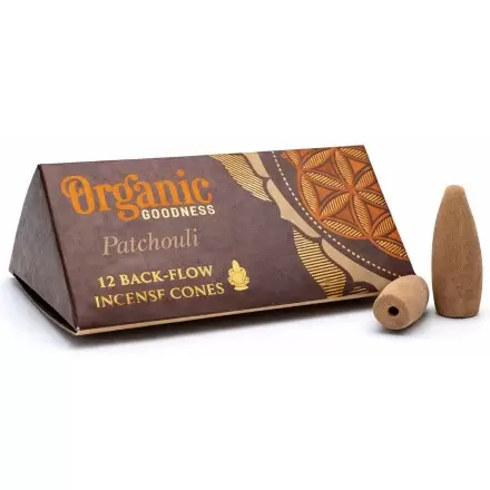 Cônes d'encens à refoulement Patchouli - Organic Goodness